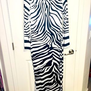 Zebra Print Maxi Dress